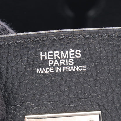 HERMES Birkin 30 Black Leather Bag