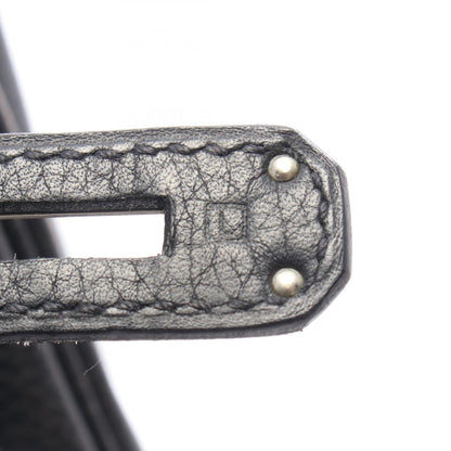 HERMES Birkin 30 Black Leather Bag