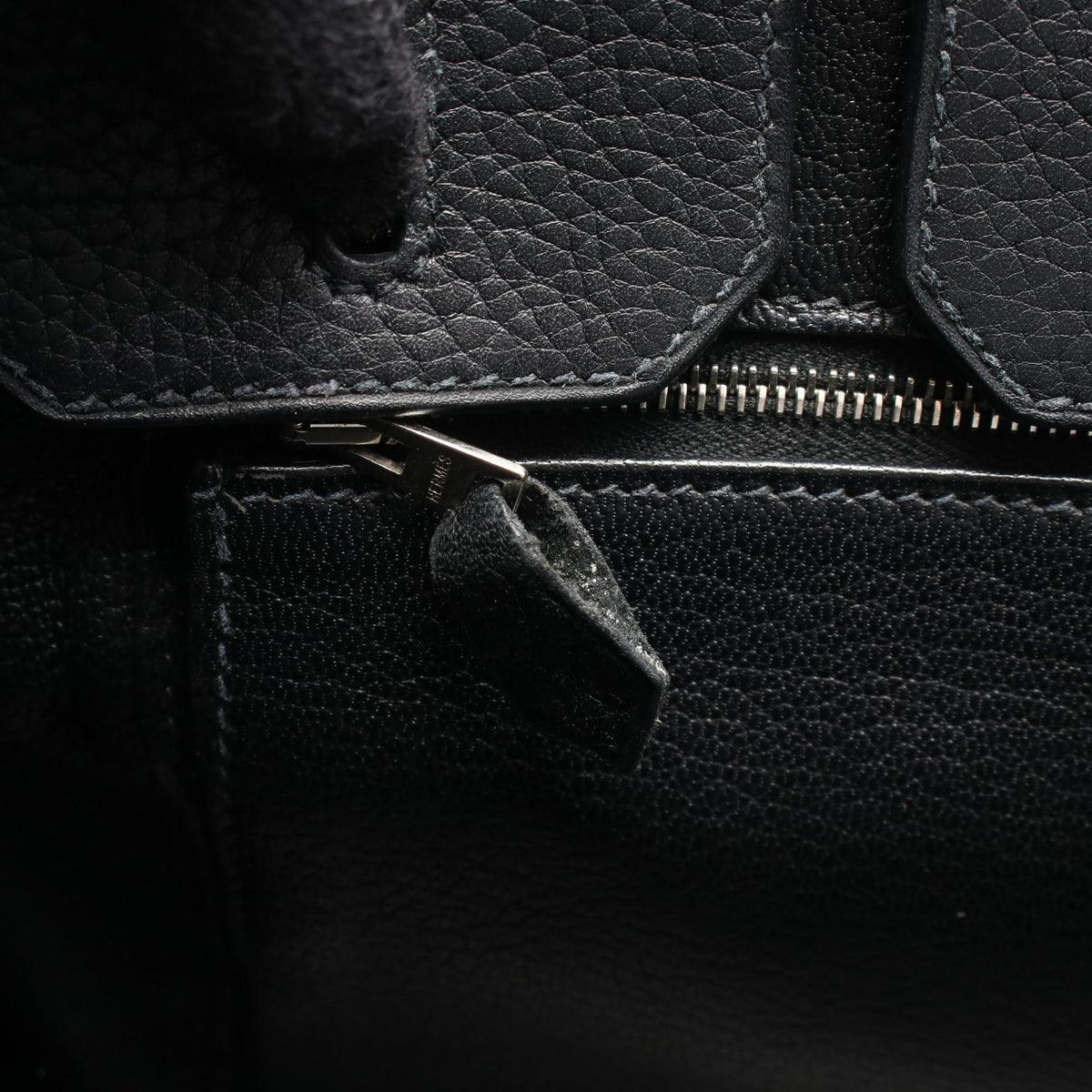 HERMES Birkin 30 Black Leather Bag