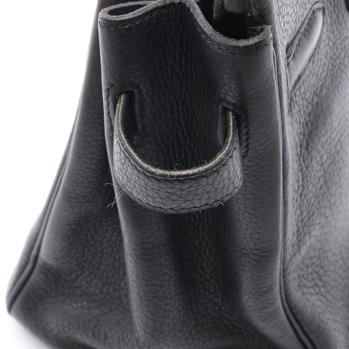 HERMES Birkin 30 Black Leather Bag