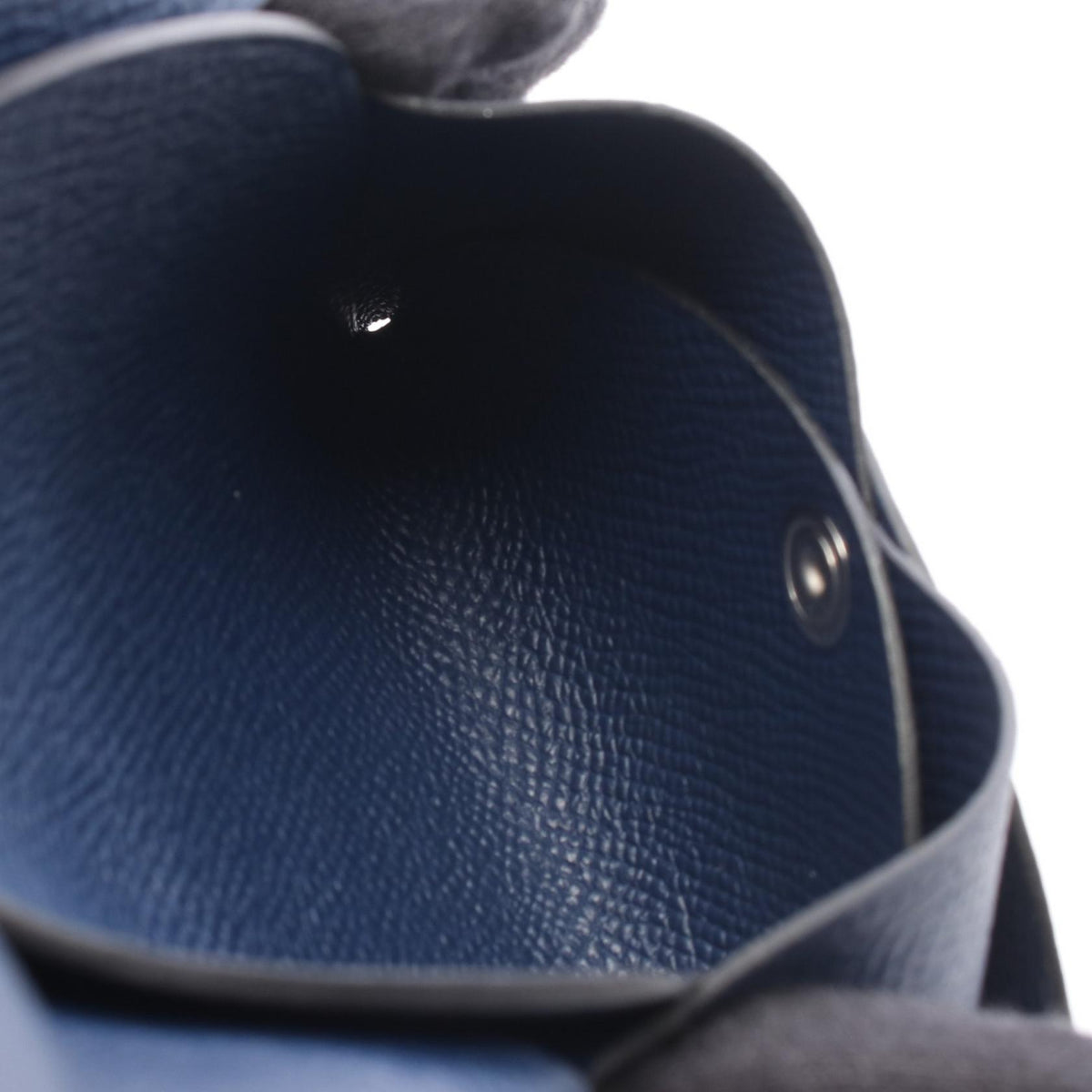 HERMES Calvi Duo Blue Navy Epsom Coin Case