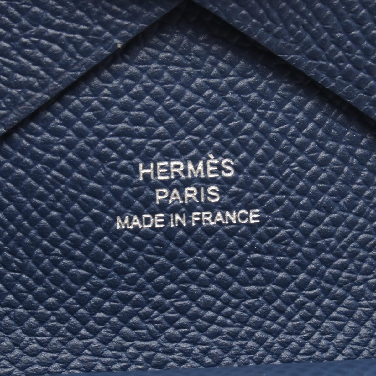 HERMES Calvi Duo Blue Navy Epsom Coin Case