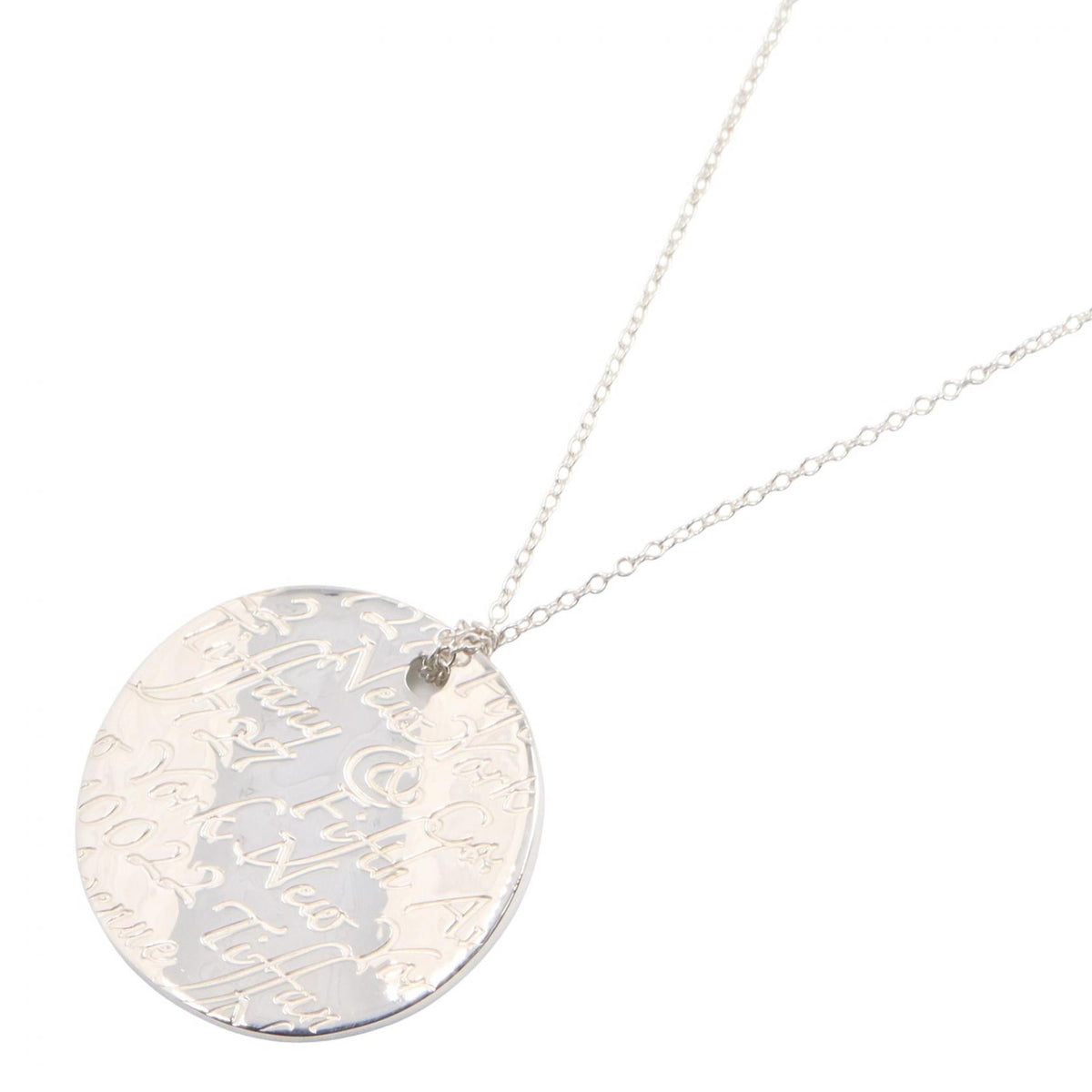 TIFFANY&CO Notes Round Silver Necklace