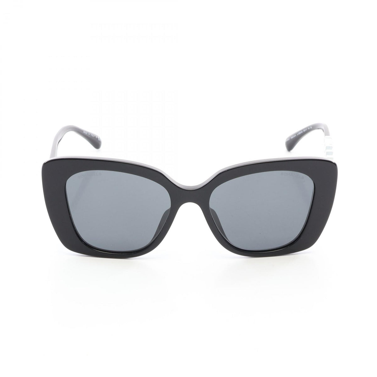 CHANEL Square Shape Rhinestone Sunglasses