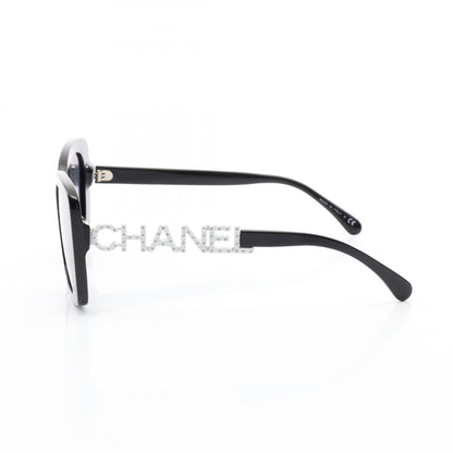 CHANEL Square Shape Rhinestone Sunglasses