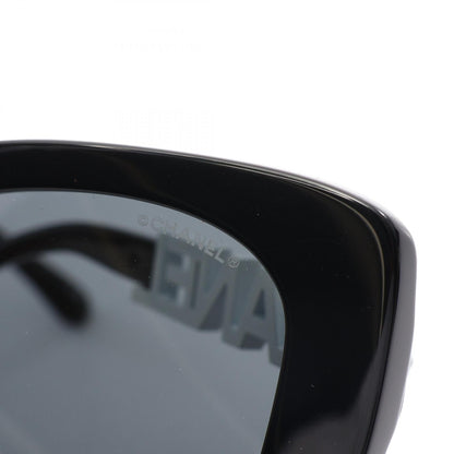 CHANEL Square Shape Rhinestone Sunglasses