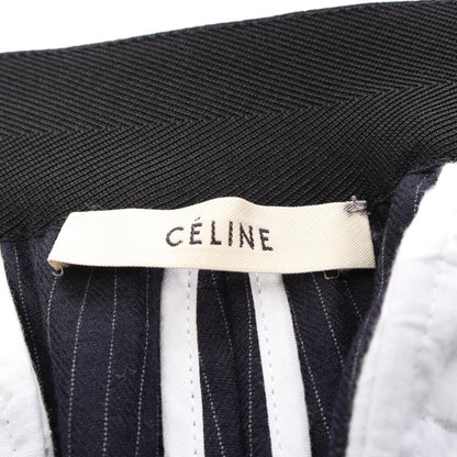 CELINE Striped Wool Pants Navy Size 36