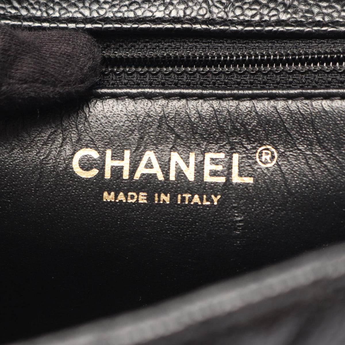 CHANEL Matelasse Caviar Skin Bag, Black