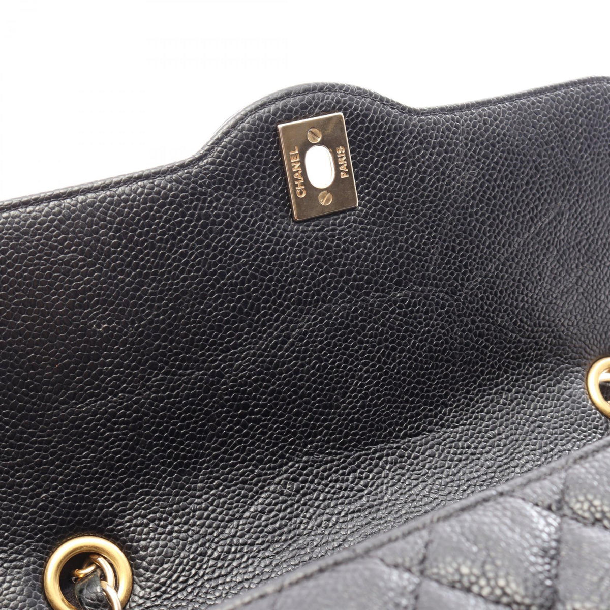 CHANEL Matelasse Caviar Skin Bag, Black