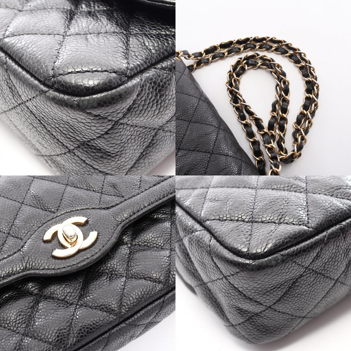 CHANEL Matelasse Caviar Skin Bag, Black