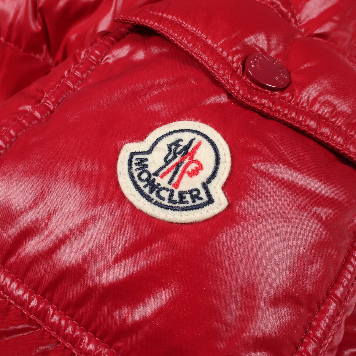 MONCLER FUSTET Nylon Down Jacket Red Size 1