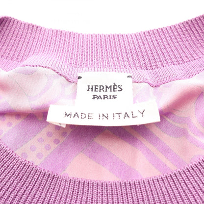 HERMES Twillaine Short Sleeve Knit Sweater Size 34