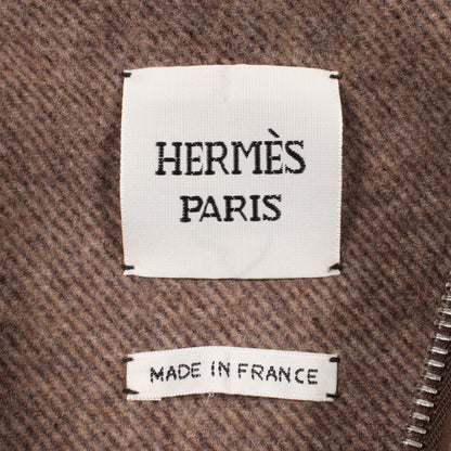 HERMES Zip-Up Cropped Cashmere Mohair Jacket Size 34
