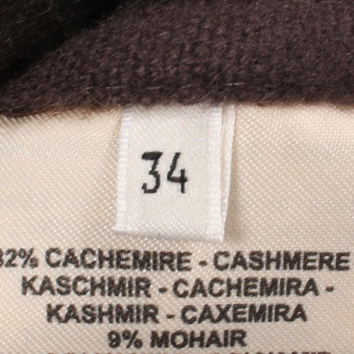 HERMES Zip-Up Cropped Cashmere Mohair Jacket Size 34