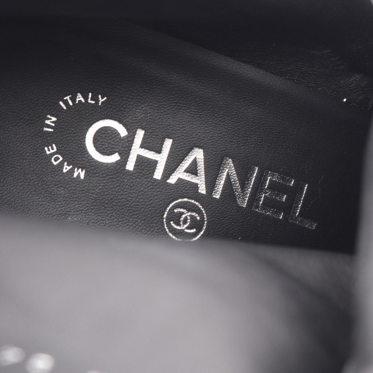 CHANEL Coco Mark Diamond Design Suede Short Boots Size 37.5