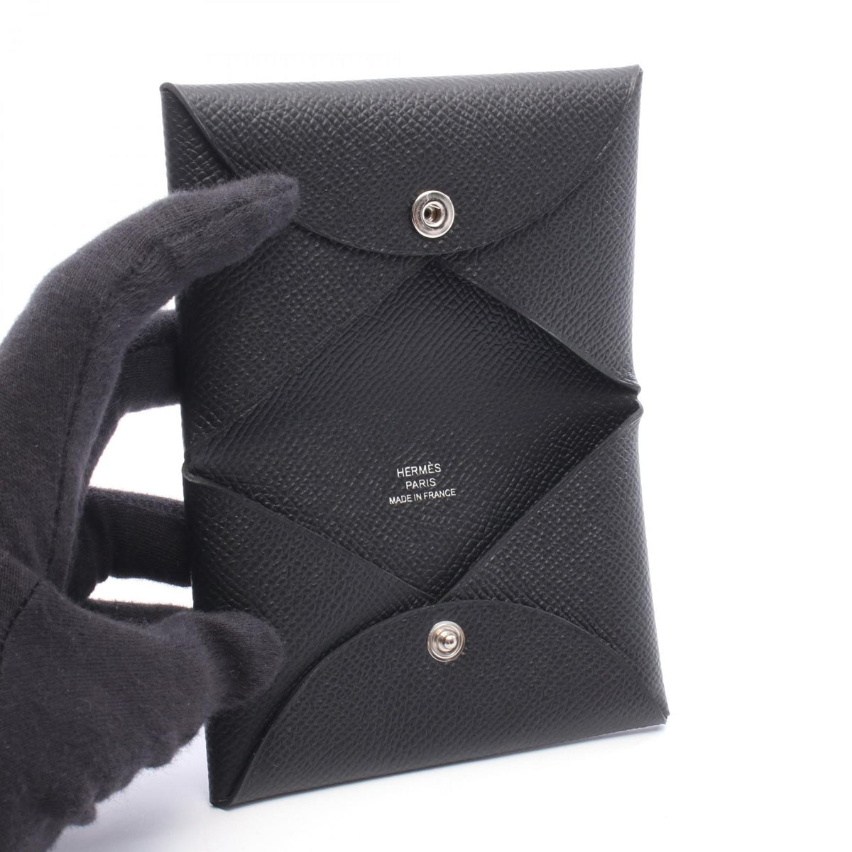 HERMES Calvi Veau Epsom Leather Coin Case