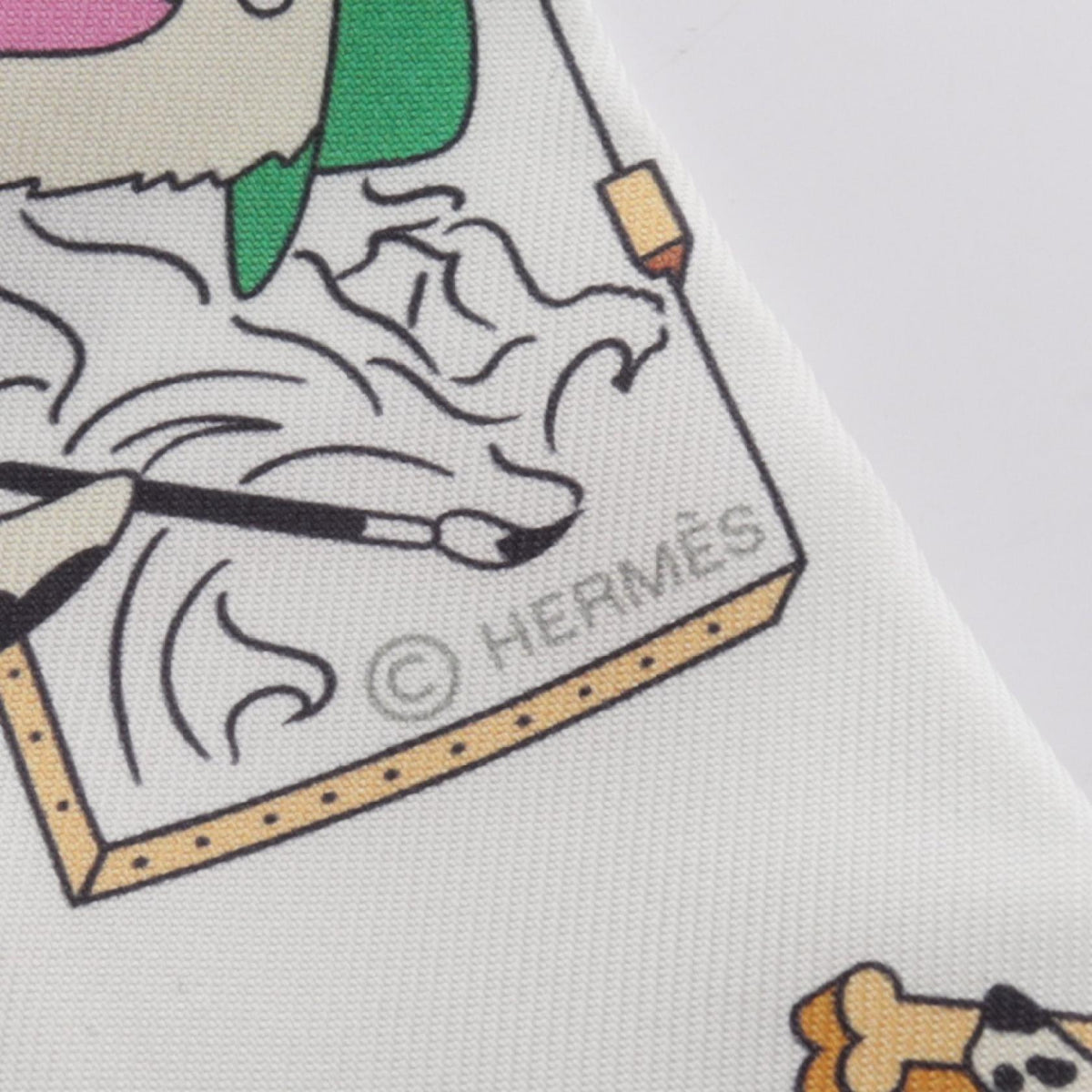 HERMES Twilly Academia Hippica Silk Scarf
