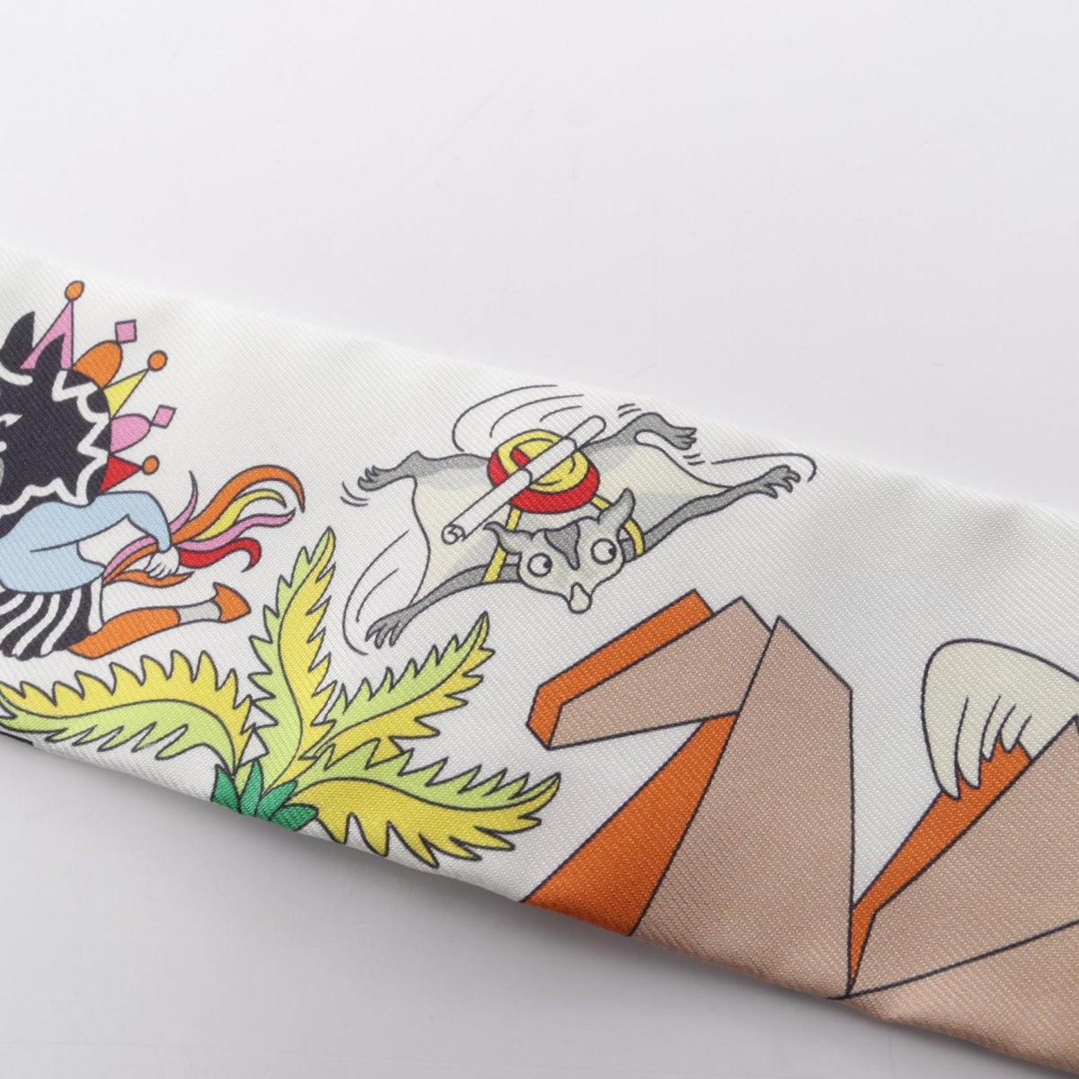 HERMES Twilly Academia Hippica Silk Scarf