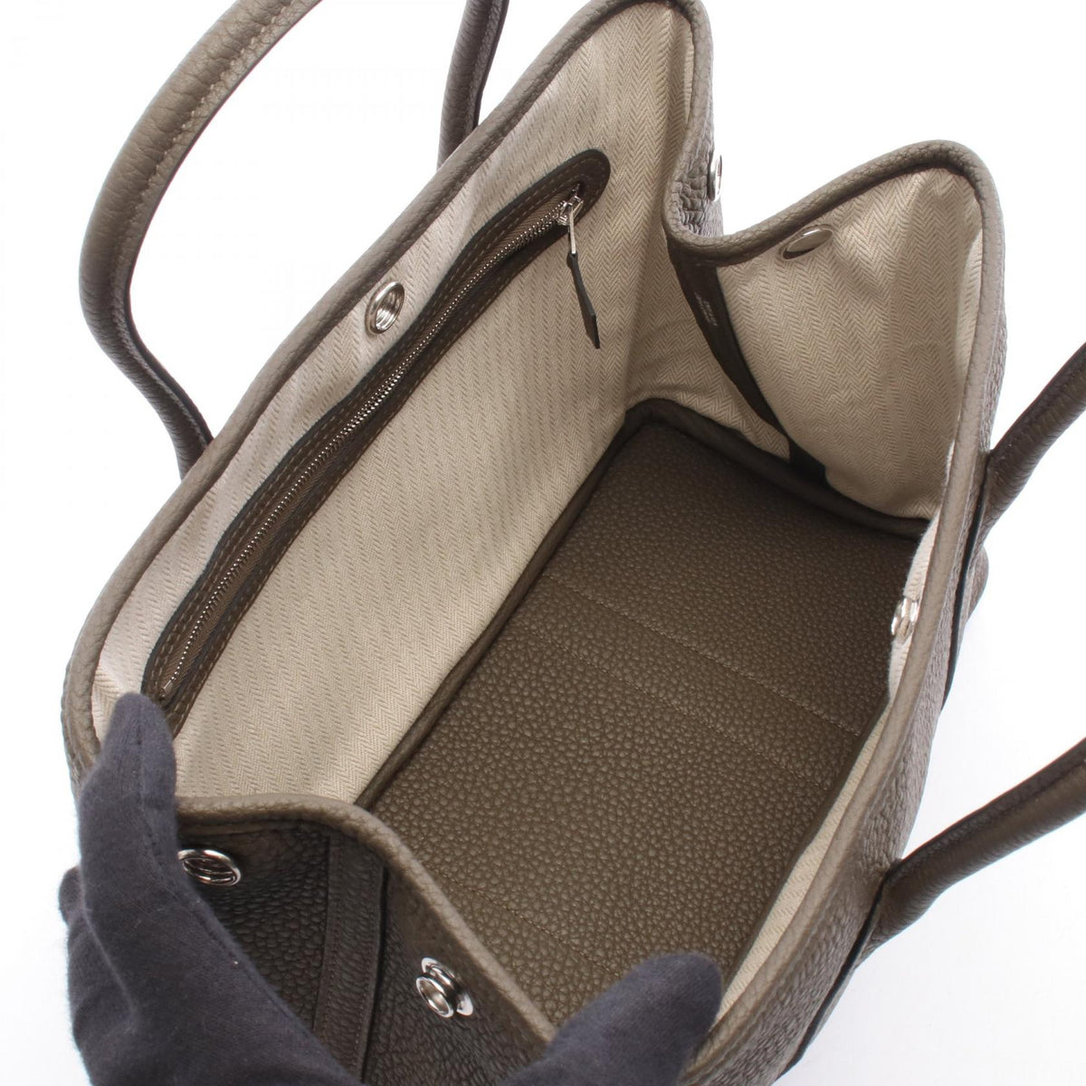 HERMES Garden Party TPM Vert Tote Bag