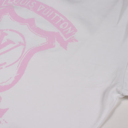 LOUIS VUITTON LV Signature Zipper T-Shirt White Size XS