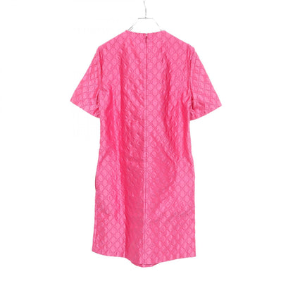 GUCCI GG Pattern Short Sleeve Silk Dress Size 40