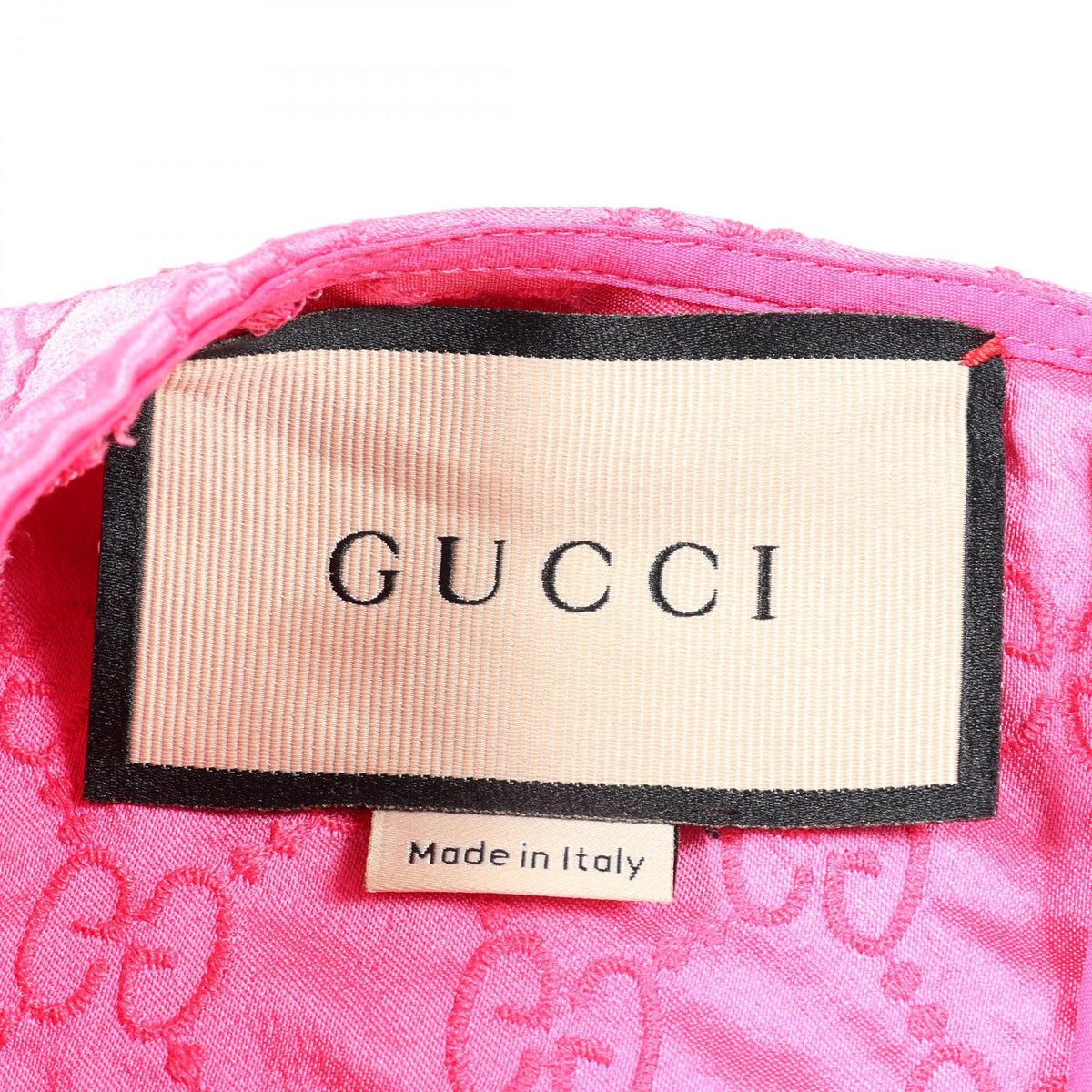 GUCCI GG Pattern Short Sleeve Silk Dress Size 40