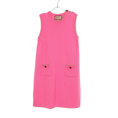 GUCCI Pink Cotton Sleeveless Dress Size S