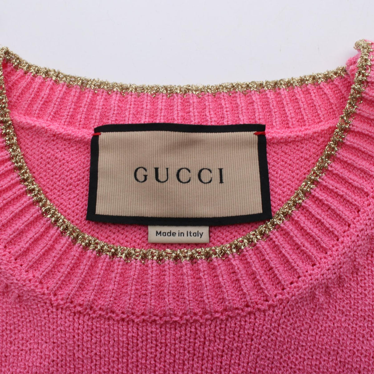 GUCCI Pink Cotton Sleeveless Dress Size S