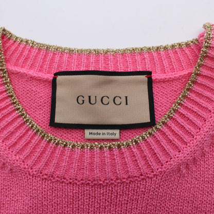 GUCCI Pink Cotton Sleeveless Dress Size S