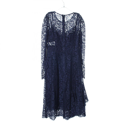 DOLCE & GABBANA Navy Full Lace Midi Dress Size 42