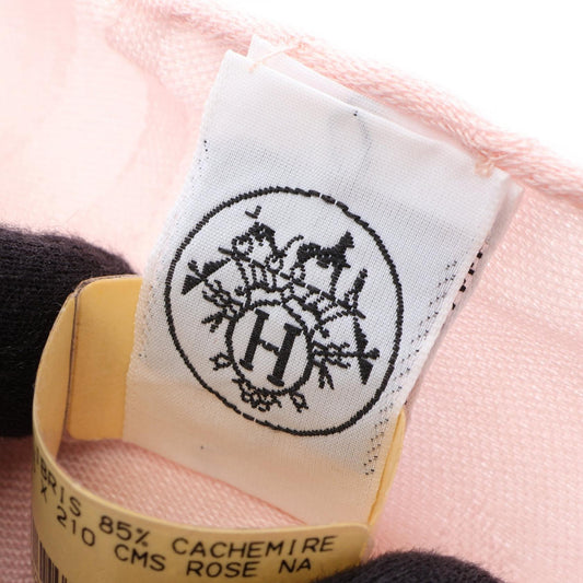 HERMES NEW LIBRIS Silk Cashmere Stole Pink