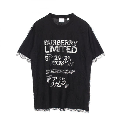BURBERRY All-Over Lace Logo Print T-Shirt Size S