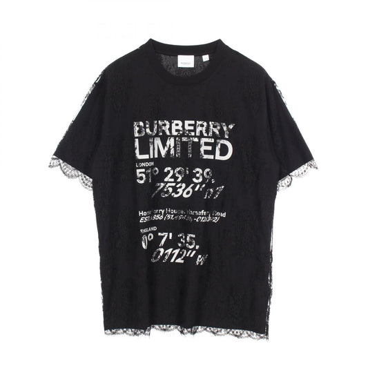 BURBERRY All-Over Lace Logo Print T-Shirt Size S