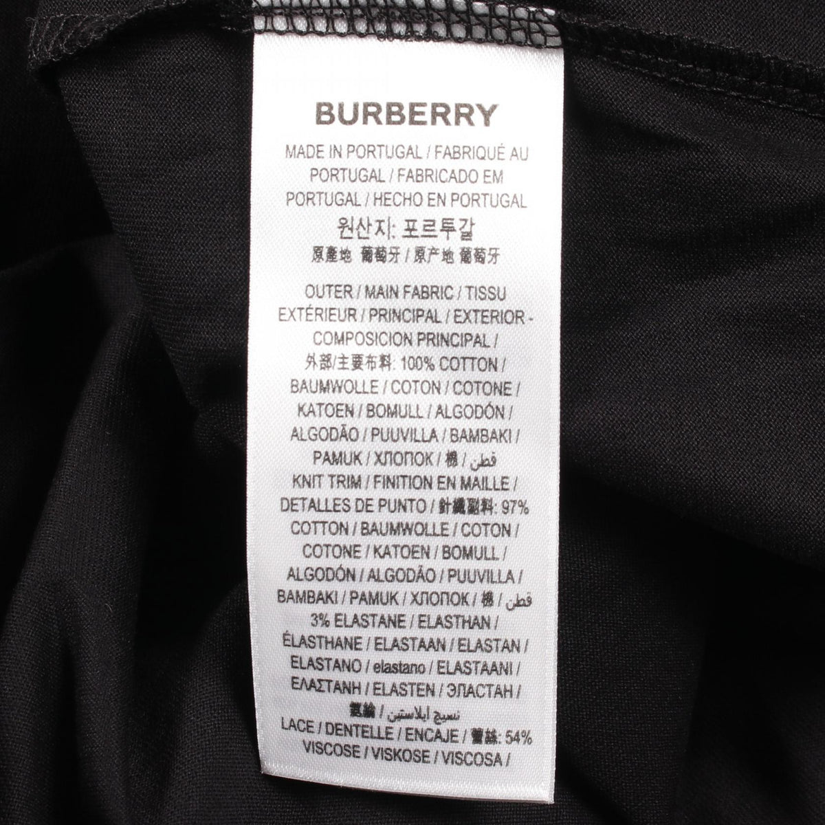 BURBERRY All-Over Lace Logo Print T-Shirt Size S