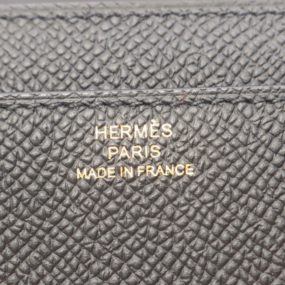 HERMES Constance Long To Go Veau Bag Black