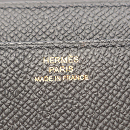HERMES Constance Long To Go Veau Bag Black