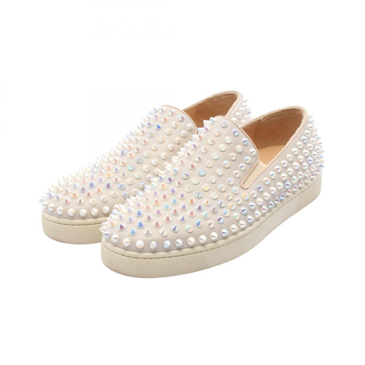 Christian Louboutin Aurora Spike Leather Slip-Ons Size 37