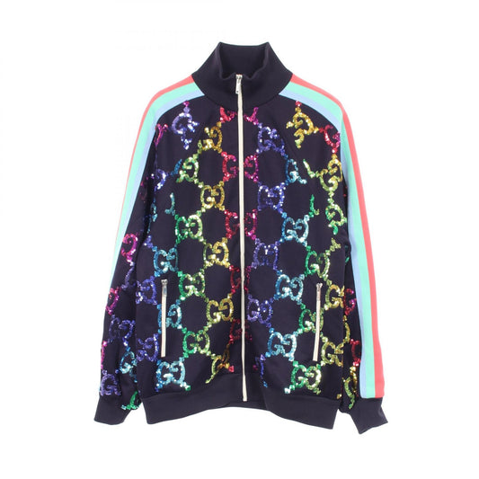 GUCCI GG Sequin Cotton Jacket Blue Size XS