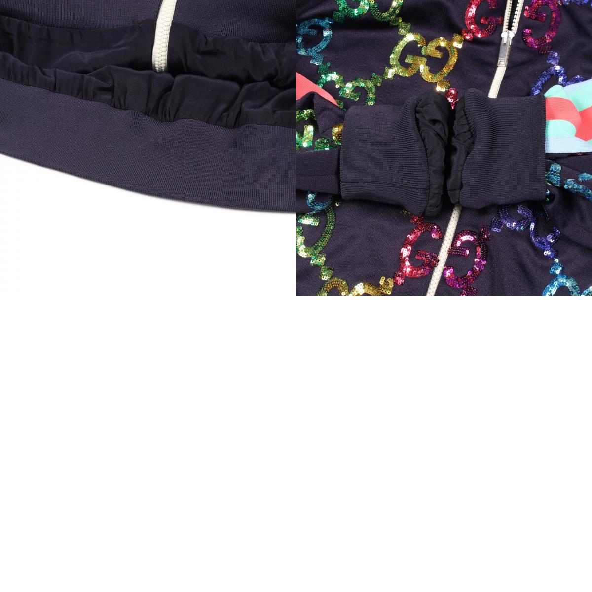GUCCI GG Sequin Cotton Jacket Blue Size XS