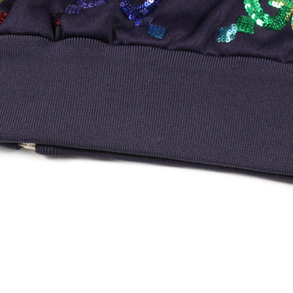 GUCCI GG Sequin Cotton Jacket Blue Size XS