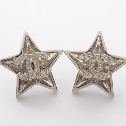 CHANEL Star Coco Mark Rhinestone Earrings