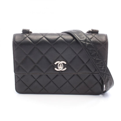 CHANEL Matelasse Lambskin Shoulder Bag Black