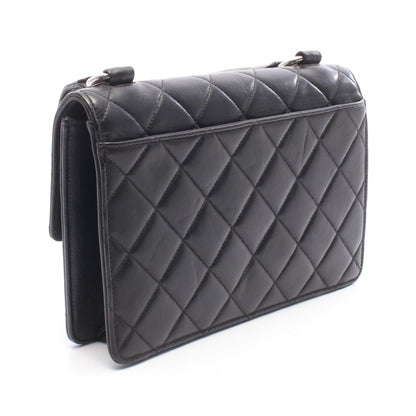 CHANEL Matelasse Lambskin Shoulder Bag Black