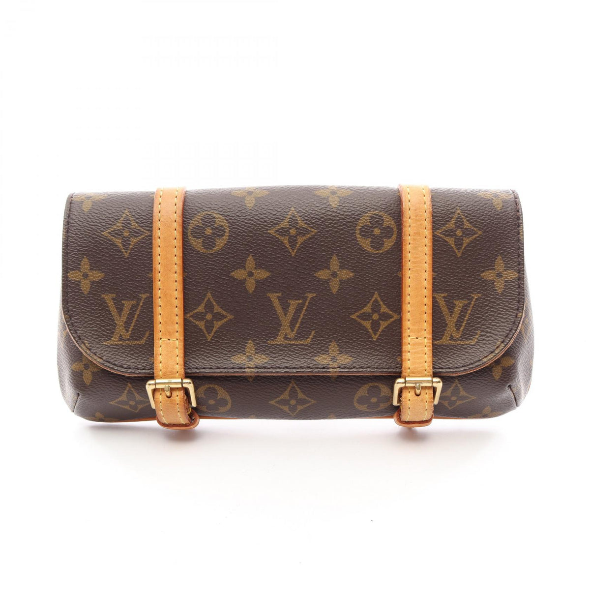 LOUIS VUITTON Monogram Pochette Bag Brown