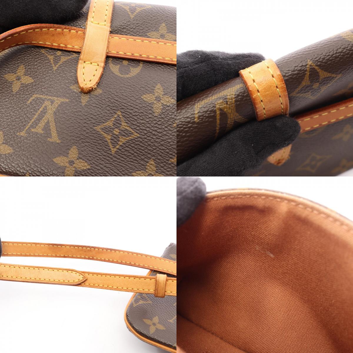 LOUIS VUITTON Monogram Pochette Bag Brown