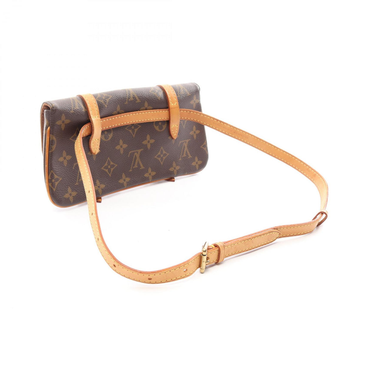 LOUIS VUITTON Monogram Pochette Bag Brown