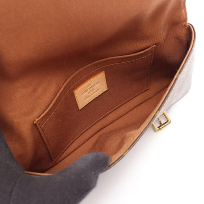 LOUIS VUITTON Monogram Pochette Bag Brown