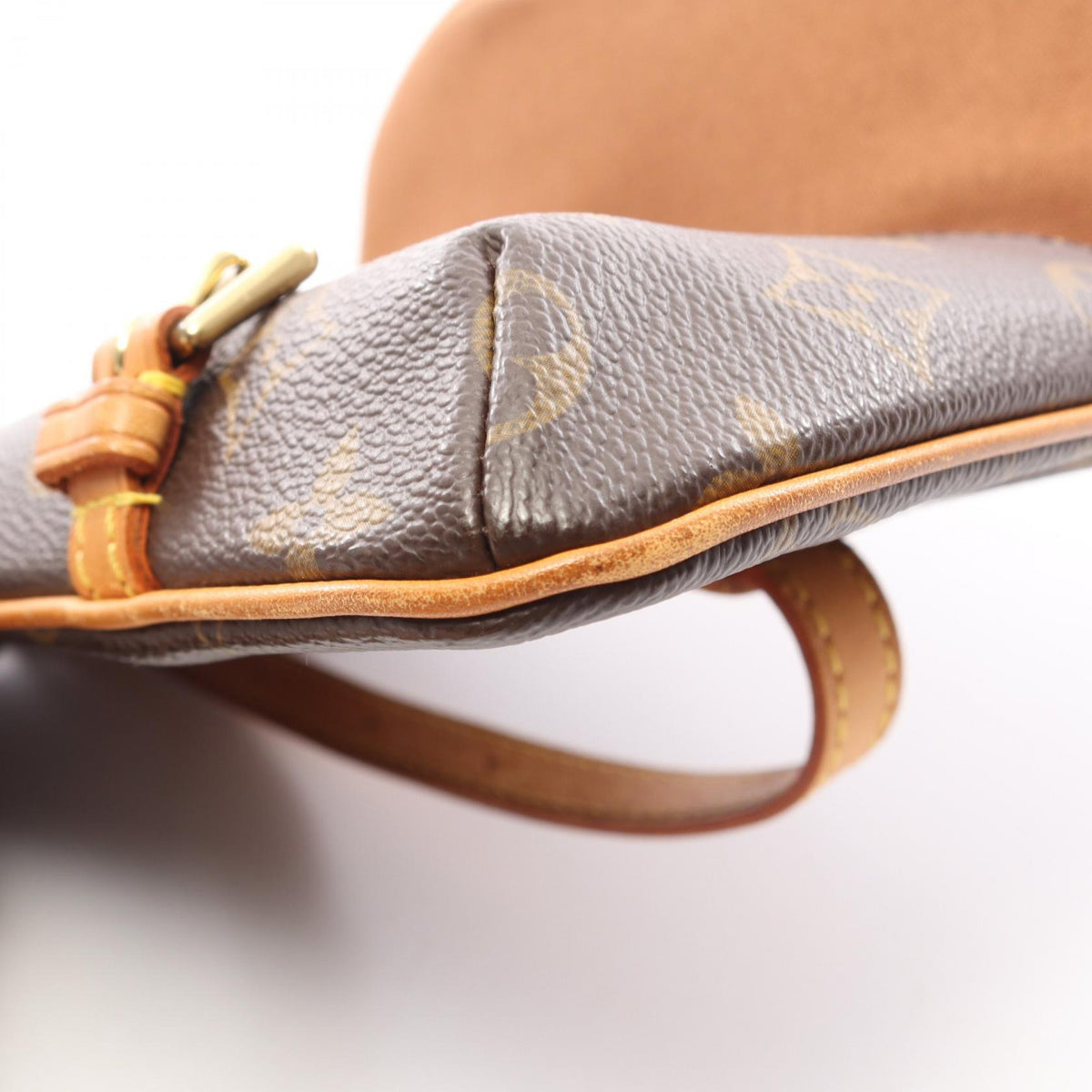 LOUIS VUITTON Monogram Pochette Bag Brown