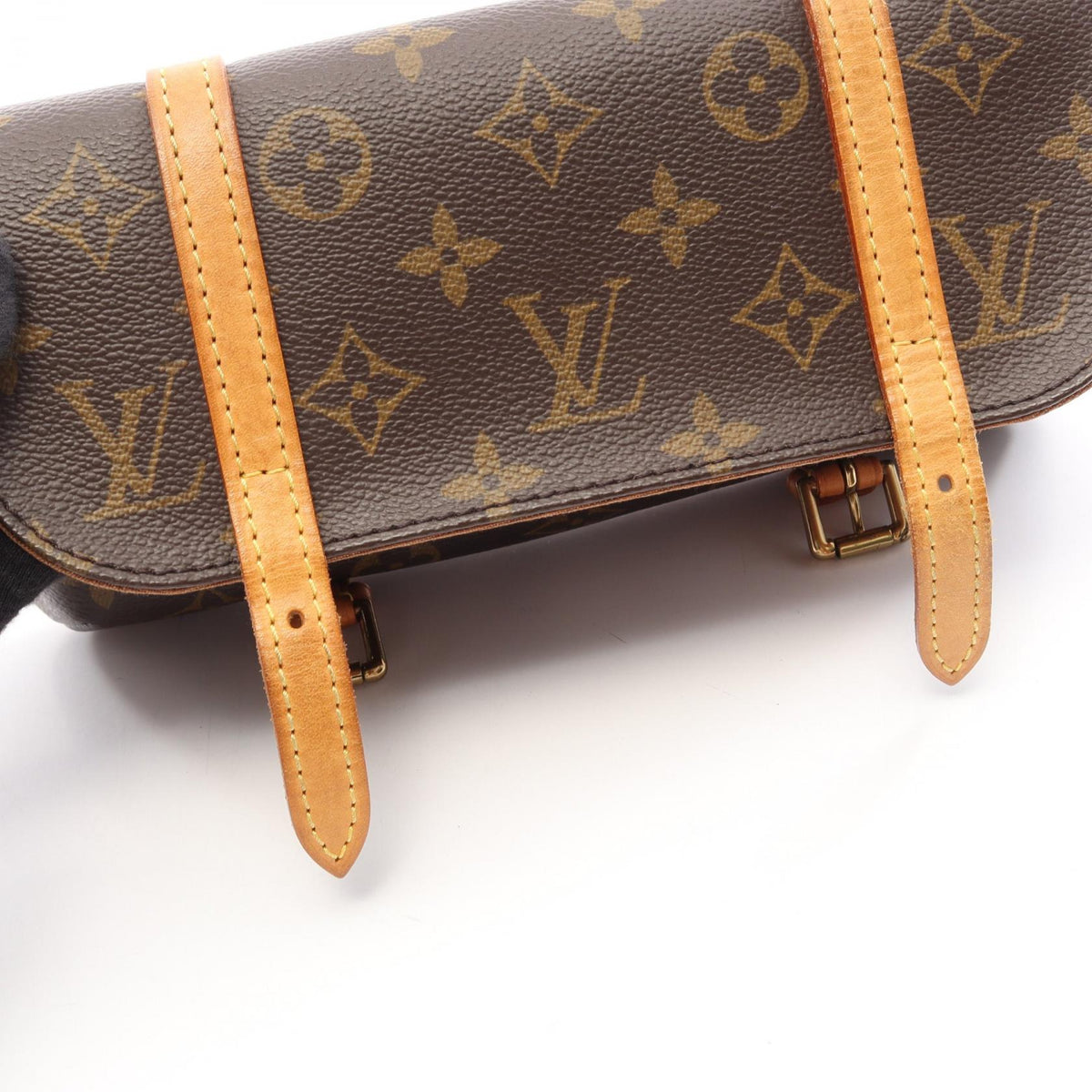 LOUIS VUITTON Monogram Pochette Bag Brown