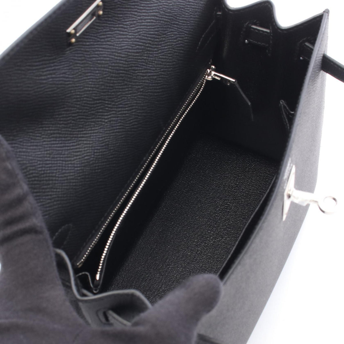 HERMES Kelly 25 Sellier Veau 2WAY Handbag